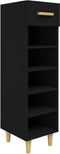 vidaXL - Schoenenkast - 30x35x105 - cm - bewerkt - hout - zwart