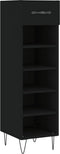 vidaXL - Schoenenkast - 30x35x105 - cm - bewerkt - hout - zwart