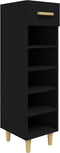 vidaXL - Schoenenkast - 30x35x105 - cm - bewerkt - hout - zwart