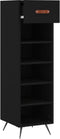 vidaXL - Schoenenkast - 30x35x105 - cm - bewerkt - hout - zwart