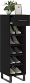 vidaXL - Schoenenkast - 30x35x105 - cm - bewerkt - hout - zwart
