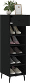 vidaXL - Schoenenkast - 30x35x105 - cm - bewerkt - hout - zwart