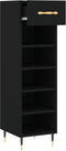 vidaXL - Schoenenkast - 30x35x105 - cm - bewerkt - hout - zwart