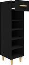 vidaXL - Schoenenkast - 30x35x105 - cm - bewerkt - hout - zwart