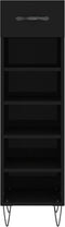 vidaXL - Schoenenkast - 30x35x105 - cm - bewerkt - hout - zwart