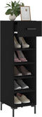 vidaXL - Schoenenkast - 30x35x105 - cm - bewerkt - hout - zwart
