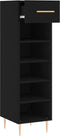 vidaXL - Schoenenkast - 30x35x105 - cm - bewerkt - hout - zwart