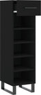 vidaXL - Schoenenkast - 30x35x105 - cm - bewerkt - hout - zwart