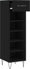 vidaXL - Schoenenkast - 30x35x105 - cm - bewerkt - hout - zwart