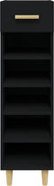 vidaXL - Schoenenkast - 30x35x105 - cm - bewerkt - hout - zwart