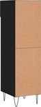 vidaXL - Schoenenkast - 30x35x105 - cm - bewerkt - hout - zwart