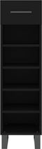 vidaXL - Schoenenkast - 30x35x105 - cm - bewerkt - hout - zwart