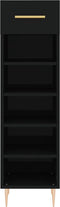 vidaXL - Schoenenkast - 30x35x105 - cm - bewerkt - hout - zwart
