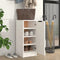 vidaXL - Schoenenkast - 30x35x70 - cm - bewerkt - hout - gerookt - eikenkleurig