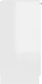 vidaXL - Schoenenkast - 30x35x70 - cm - bewerkt - hout - hoogglans - wit