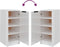 vidaXL - Schoenenkast - 30x35x70 - cm - bewerkt - hout - hoogglans - wit