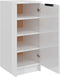 vidaXL - Schoenenkast - 30x35x70 - cm - bewerkt - hout - hoogglans - wit