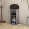 vidaXL - Schoenenkast - 31,5x35x70 - cm - bewerkt - hout - betongrijs