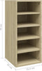 vidaXL - Schoenenkast - 31,5x35x70 - cm - bewerkt - hout - sonoma - eikenkleurig
