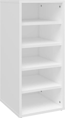 vidaXL - Schoenenkast - 31,5x35x70 - cm - bewerkt - hout - wit