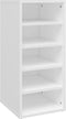 vidaXL - Schoenenkast - 31,5x35x70 - cm - bewerkt - hout - wit