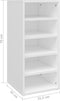 vidaXL - Schoenenkast - 31,5x35x70 - cm - bewerkt - hout - wit
