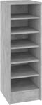 vidaXL - Schoenenkast - 31,5x35x90 - cm - bewerkt - hout - betongrijs