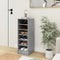 vidaXL - Schoenenkast - 31,5x35x90 - cm - bewerkt - hout - betongrijs