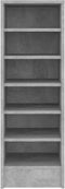 vidaXL - Schoenenkast - 31,5x35x90 - cm - bewerkt - hout - betongrijs