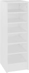 vidaXL - Schoenenkast - 31,5x35x90 - cm - bewerkt - hout - wit