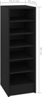 vidaXL - Schoenenkast - 31,5x35x90 - cm - bewerkt - hout - zwart