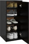 vidaXL - Schoenenkast - 32x35x70 - cm - bewerkt - hout - zwart