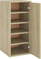 vidaXL - Schoenenkast - 32x35x70 - cm - spaanplaat - sonoma - eikenkleurig