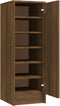 vidaXL - Schoenenkast - 32x35x92 - cm - bewerkt - hout - bruin - eikenkleur