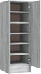 vidaXL - Schoenenkast - 32x35x92 - cm - bewerkt - hout - grijs - sonoma - eikenkleurig
