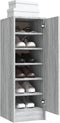 vidaXL - Schoenenkast - 32x35x92 - cm - bewerkt - hout - grijs - sonoma - eikenkleurig