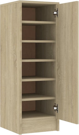 vidaXL - Schoenenkast - 32x35x92 - cm - bewerkt - hout - sonoma - eikenkleurig