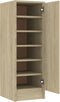 vidaXL - Schoenenkast - 32x35x92 - cm - bewerkt - hout - sonoma - eikenkleurig