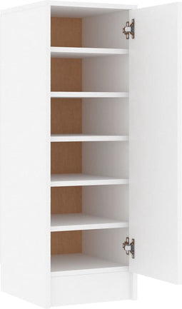 vidaXL - Schoenenkast - 32x35x92 - cm - bewerkt - hout - wit