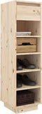 vidaXL - Schoenenkast - 34x30x105 - cm - massief - grenenhout - zwart