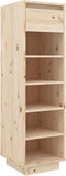 vidaXL - Schoenenkast - 34x30x105 - cm - massief - grenenhout - zwart