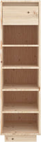 vidaXL - Schoenenkast - 34x30x105 - cm - massief - grenenhout - zwart