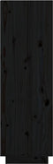 vidaXL - Schoenenkast - 34x30x105 - cm - massief - grenenhout - zwart
