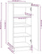 vidaXL - Schoenenkast - 35x35x80 - cm - massief - grenenhout