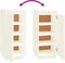 vidaXL - Schoenenkast - 35x35x80 - cm - massief - grenenhout - wit