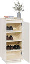 vidaXL - Schoenenkast - 35x35x80 - cm - massief - grenenhout - wit