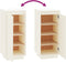 vidaXL - Schoenenkast - 35x35x80 - cm - massief - grenenhout - wit