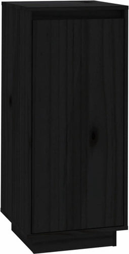 vidaXL - Schoenenkast - 35x35x80 - cm - massief - grenenhout - zwart