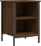 vidaXL - Schoenenkast - 38x35x50 - cm - bewerkt - hout - bruin - eikenkleur