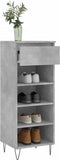 vidaXL - Schoenenkast - 40x36x105 - cm - bewerkt - hout - betongrijs